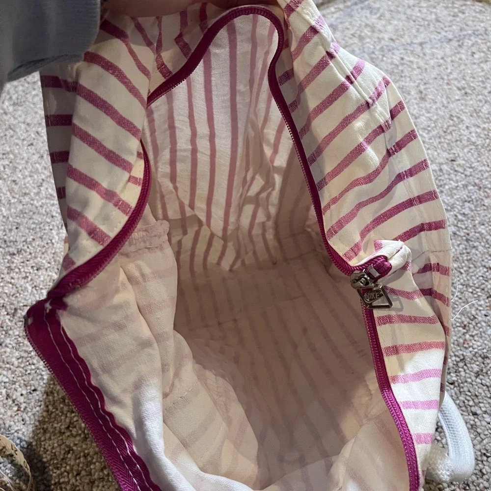 Vintage Nike Pink Striped Canvas Tote Bag - Picture 9 of 9